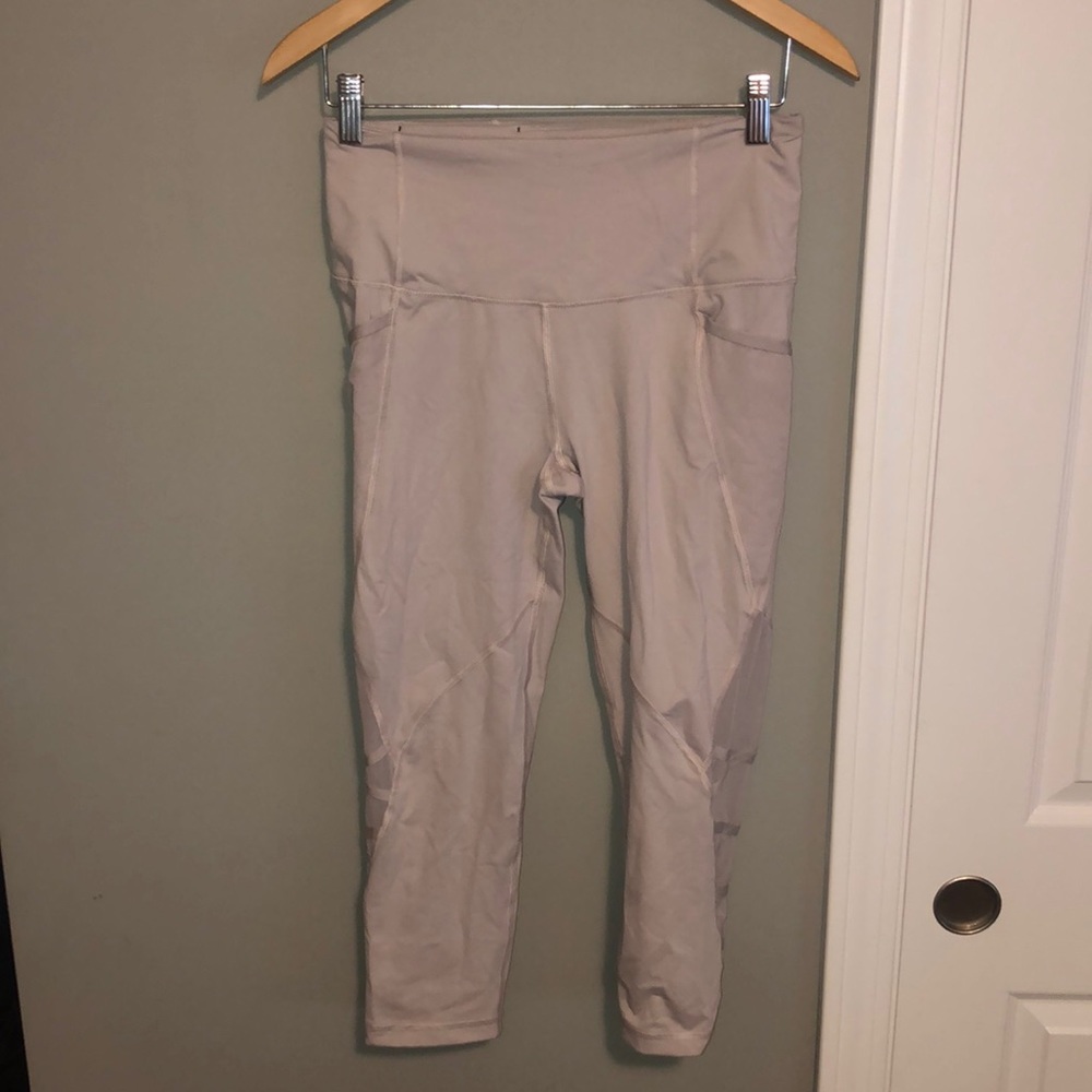 Victoria Secret - beige leggings - mesh detail